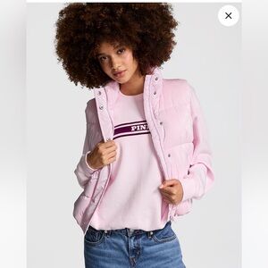 NWT PINK Victoria's Secret pink marshamallow puffer vest